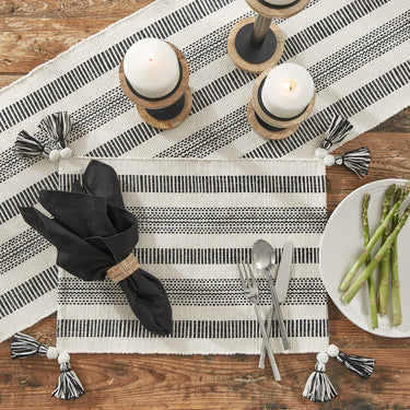 Raven Stripe Table Runner 72